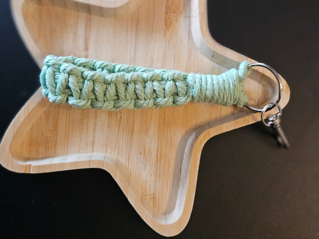 Light Green Makramee Keychain